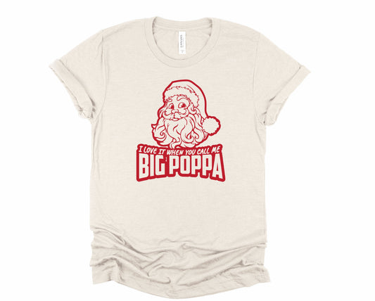 Wholesale Big Poppa Graphic Tee - Heather Sand