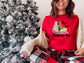 Wholesale Blood Type: Christmas Tree Graphic Tee - Heathered Sand