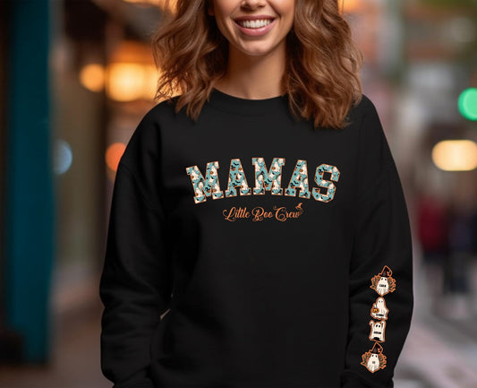 Wholesale Little Boo Crew - Black Jerzees Sweatshirt