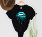 Wholesale Glitter Vampire Lips Graphic Tee - Pink
