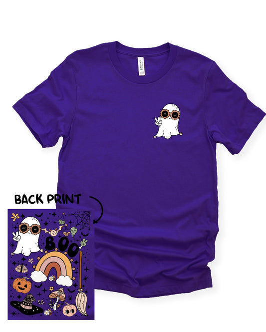 Wholesale Boho Halloween Graphic Tee - Burnt Orange