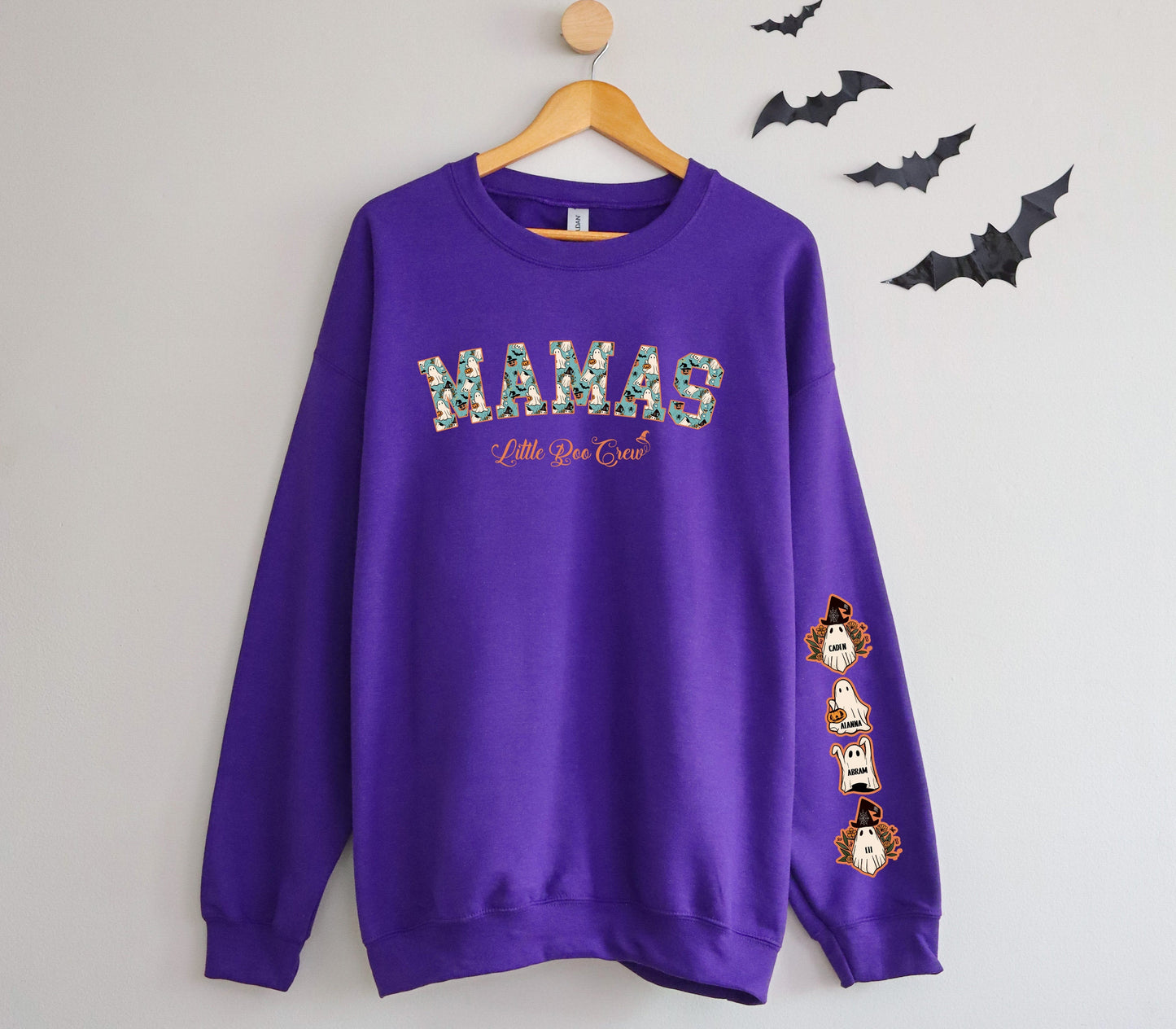 Wholesale Little Boo Crew - Purple Jerzees Sweatshirt