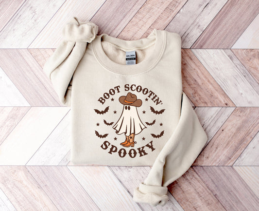 Wholesale Boot Scootin Spooky Graphic Tee - Burnt Orange