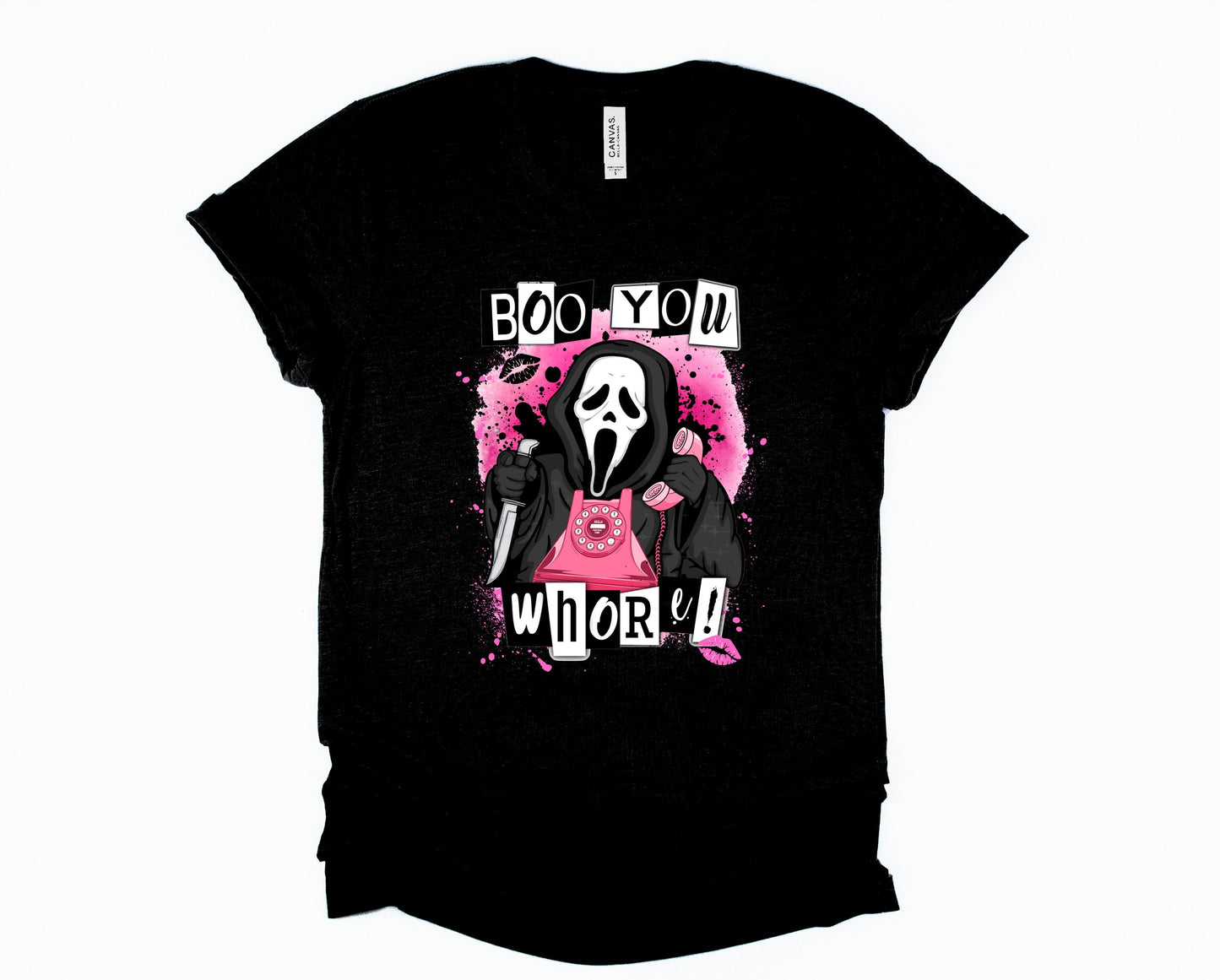 Wholesale Boo You Whore Graphic Tee - Black