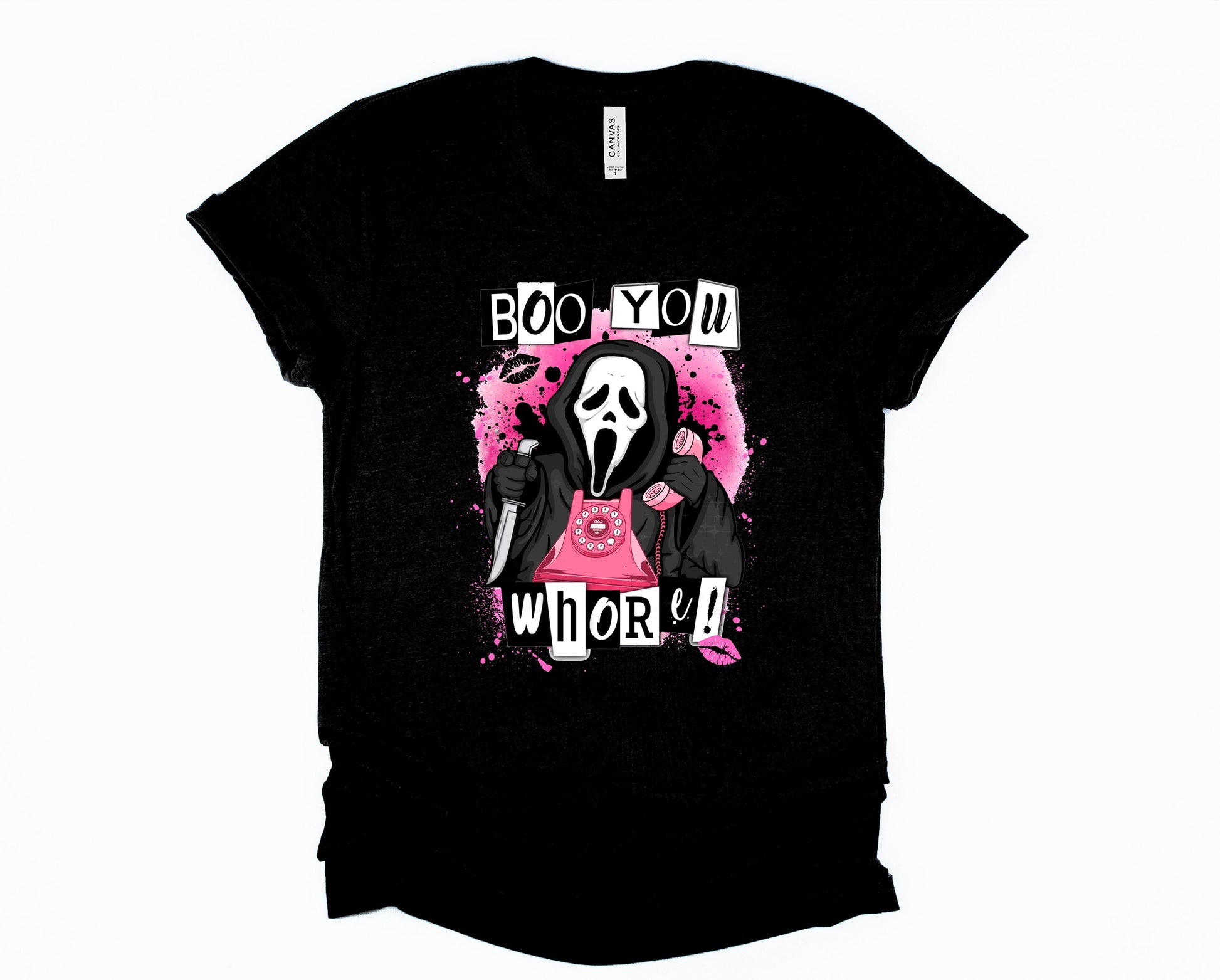 Wholesale Boo You Whore Graphic Tee - Black