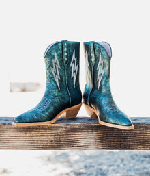  Bowie Metallic Boot in Teal