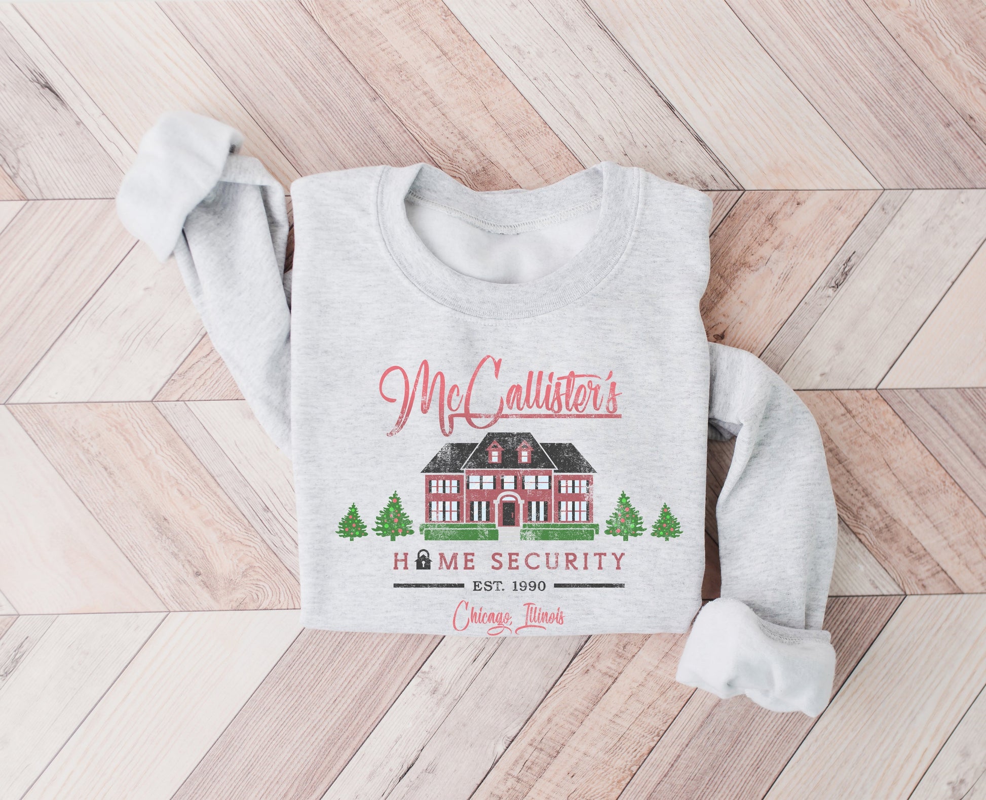 Wholesale Home Security Graphic Tee - Ash tee
