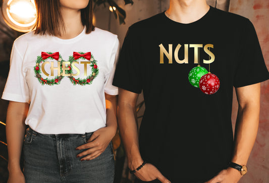 Wholesale Chest Nuts Graphic Tee - Chest Black