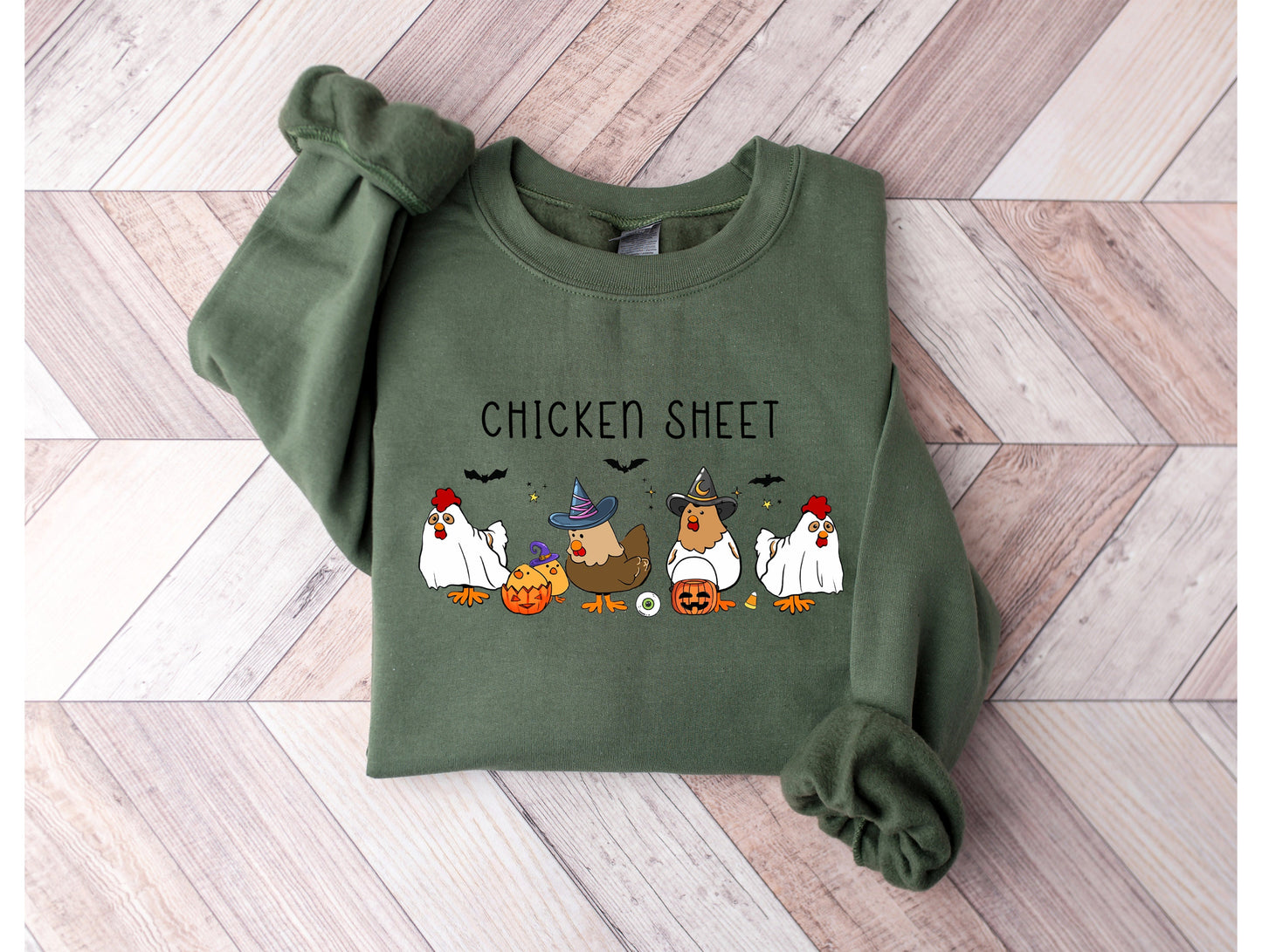 Wholesale Chicken Sheet - Olive Sweatshirt