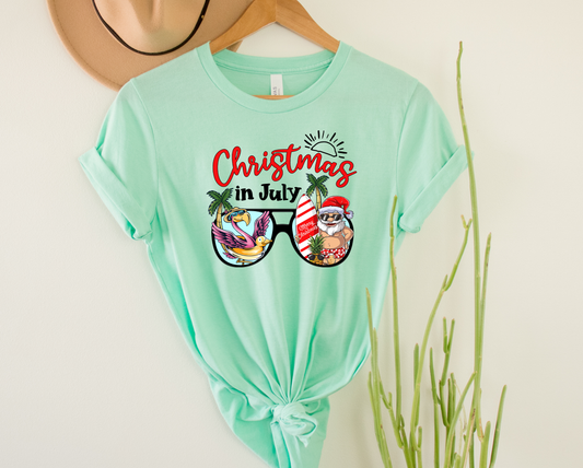 Wholesale Christmas in July Graphic Tee - Mint