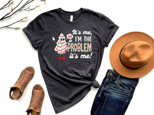 Wholesale Christmas It's Me Graphic Tee - Heather Charcoal