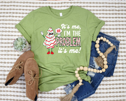 Wholesale Christmas It's Me Graphic Tee - Heather Green
