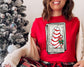 Wholesale Christmas Tree Cake Card Graphic Tee - Red