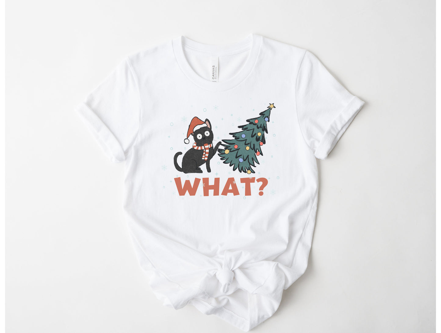Wholesale Christmas What Graphic Tee - White Tee