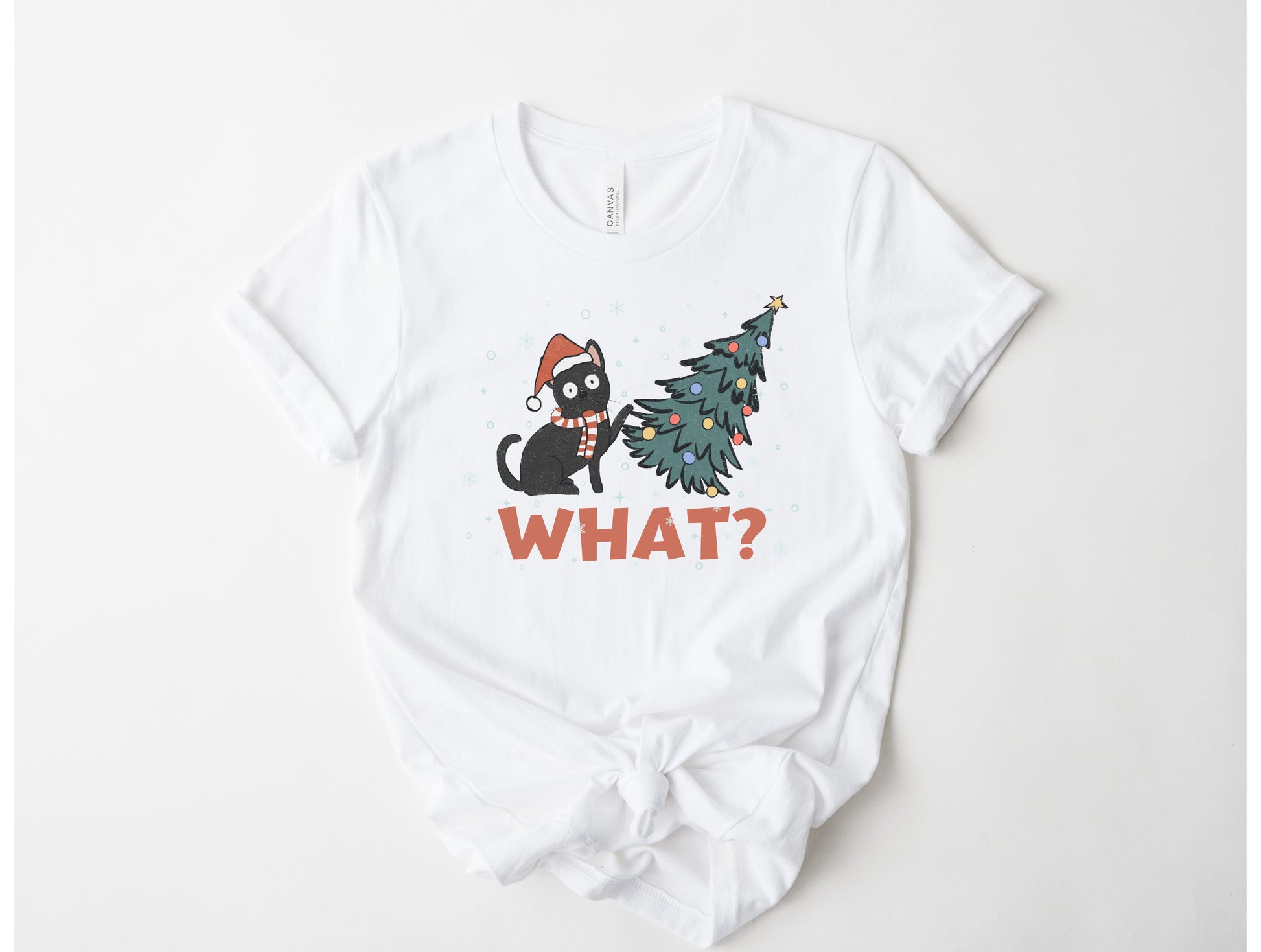 Wholesale Christmas What Graphic Tee - White Tee