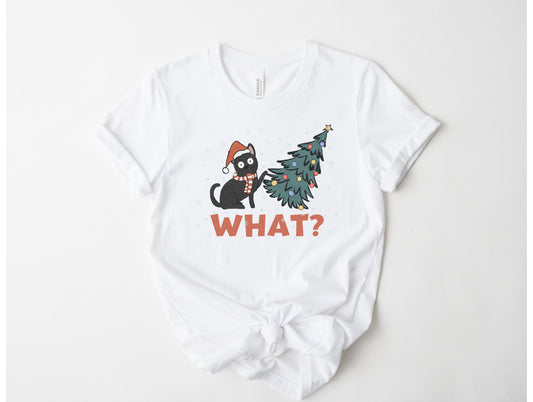 Wholesale Christmas What Graphic Tee - White Tee