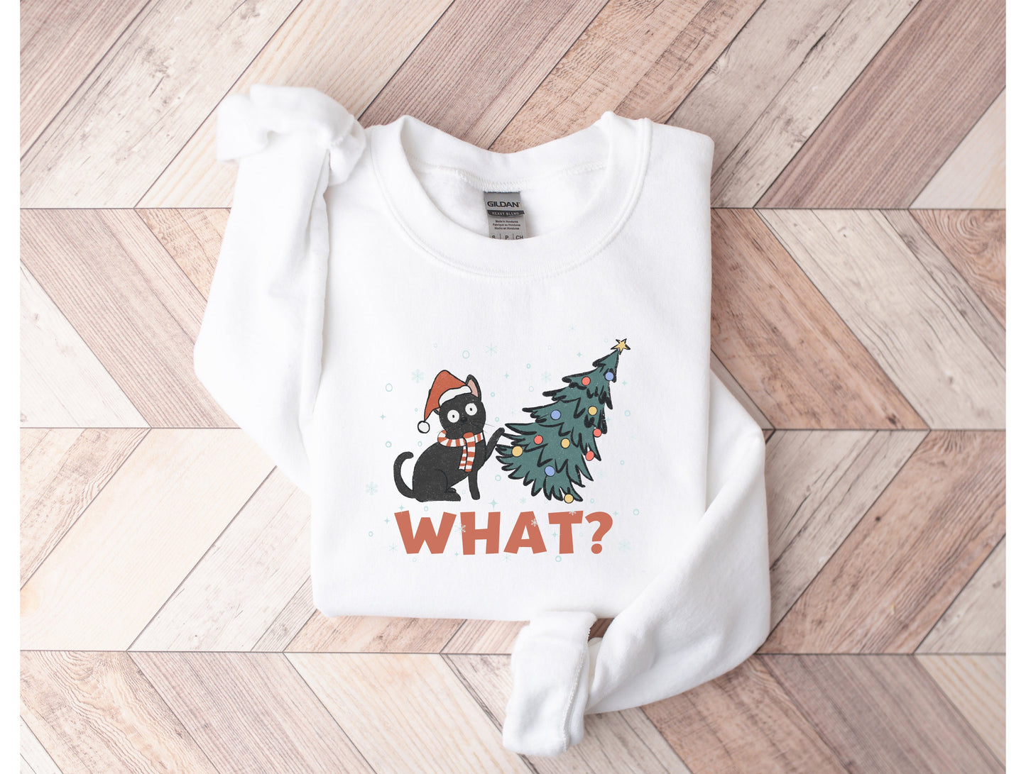 Wholesale Christmas What Graphic Tee - Pink Sweatshirt