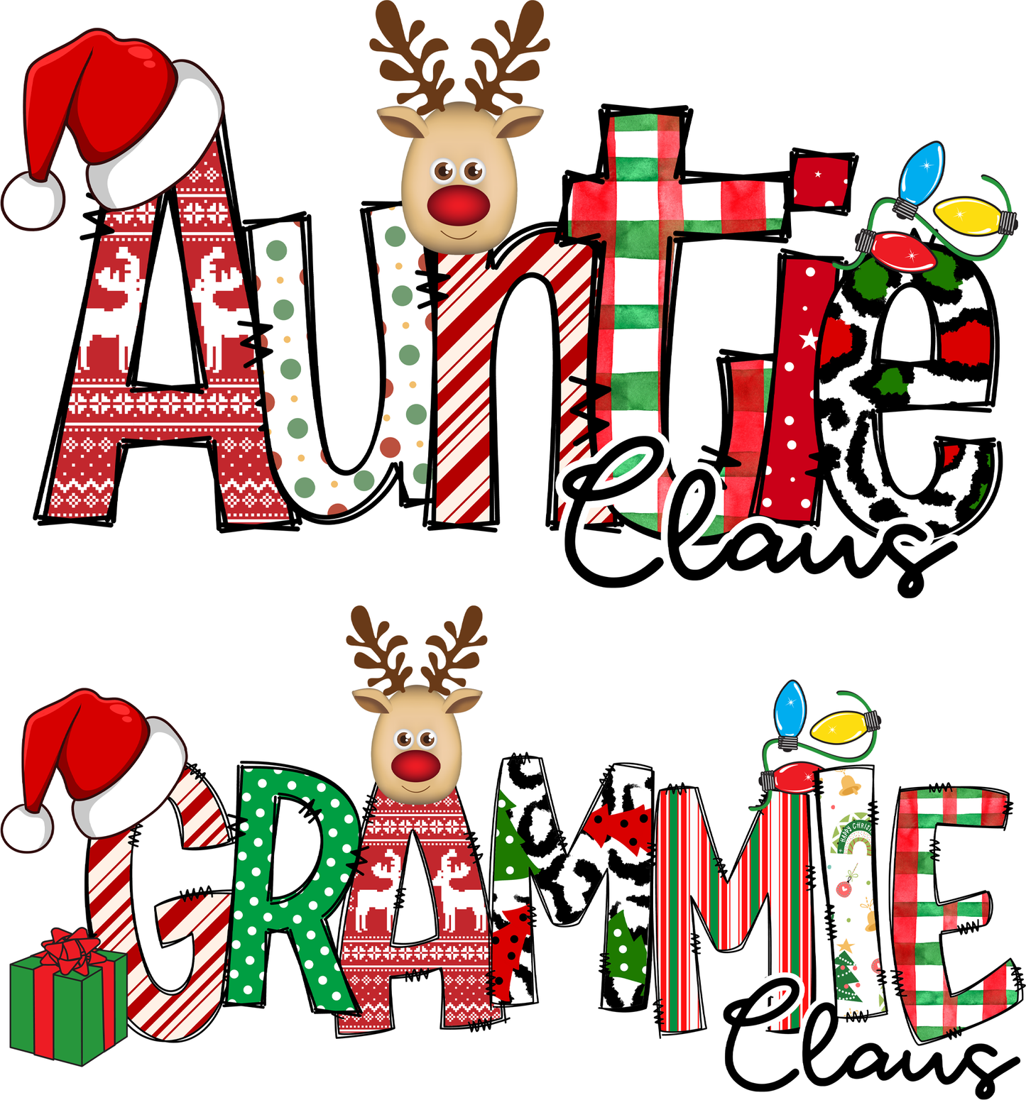 Wholesale Custom Claus Designs - White Sweatshirt