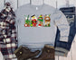 Wholesale Elf Christmas Coffee Graphic Tee - Grey Long Sleeve