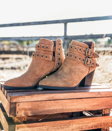  Elsa Leather Ankle Boot in Tan