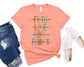 Wholesale Faith Love Hope Family Graphic Tee - Heathered Prism Sunset