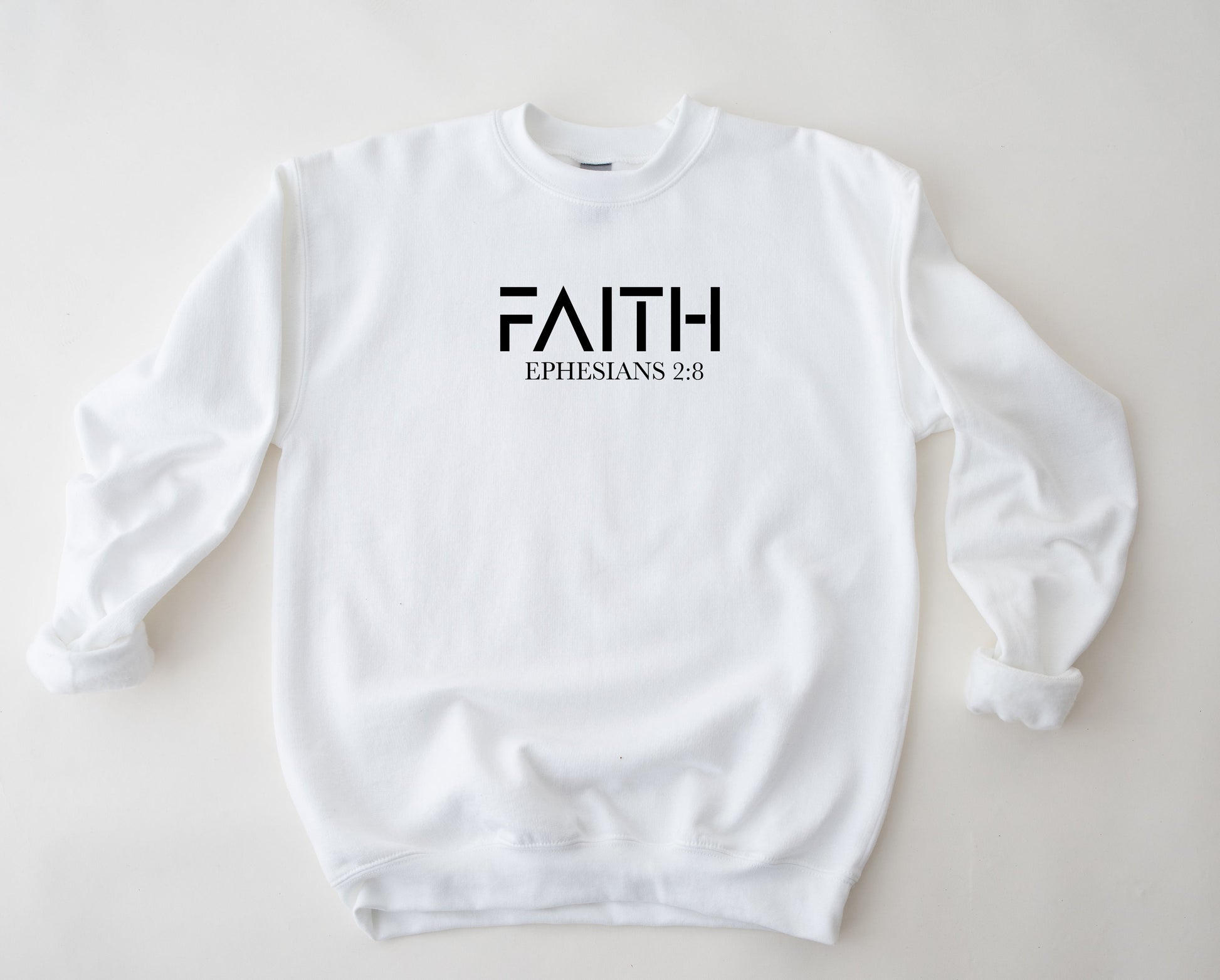 Wholesale Faith Graphic Tee - White Sweatshirt
