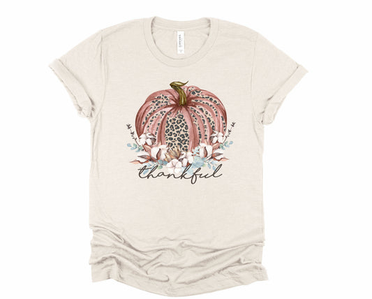 Wholesale Fall Thanksgiving Graphic Tee - Heather Sand