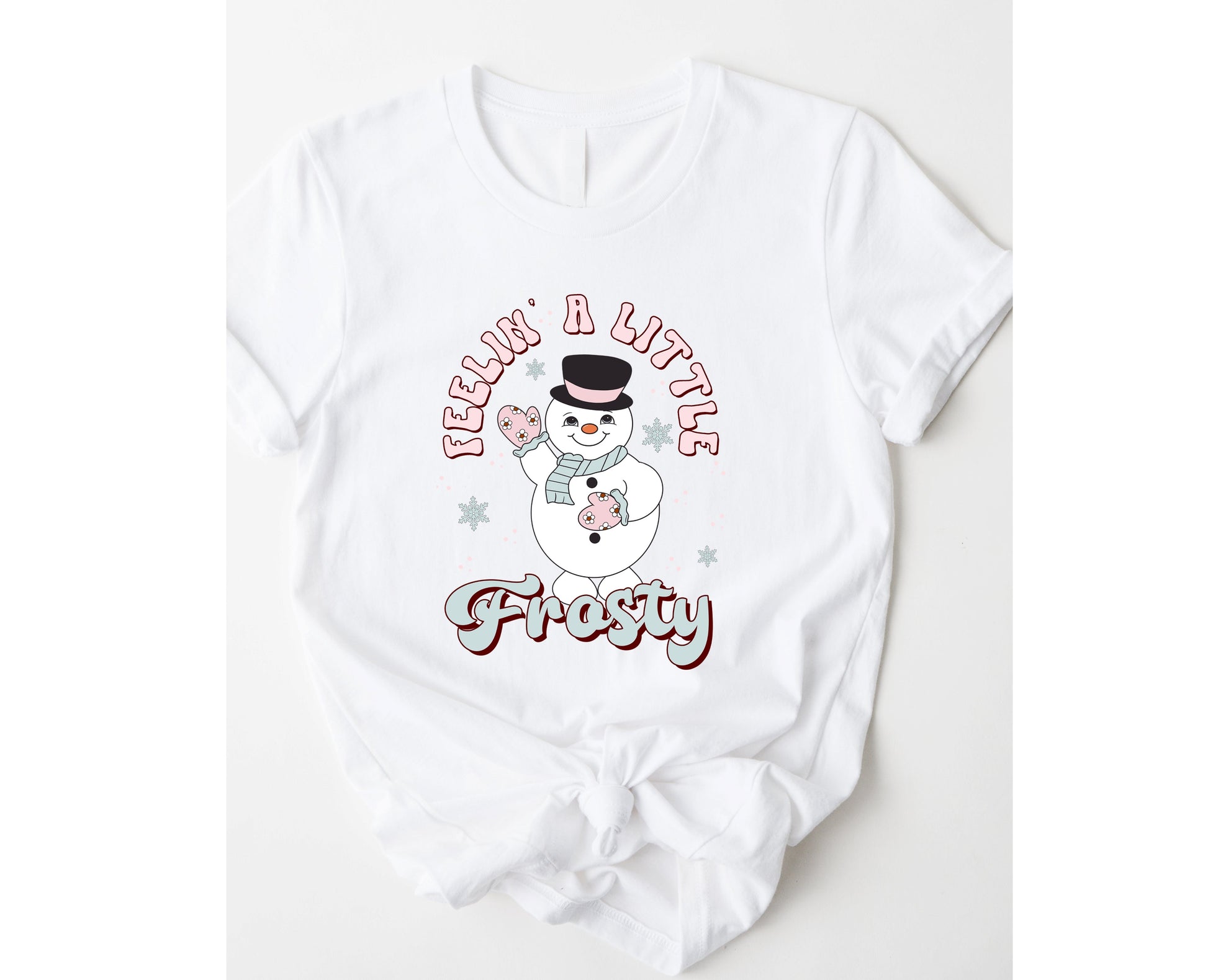 Wholesale Feelin Frosty Graphic Tee - White Sweatshirt