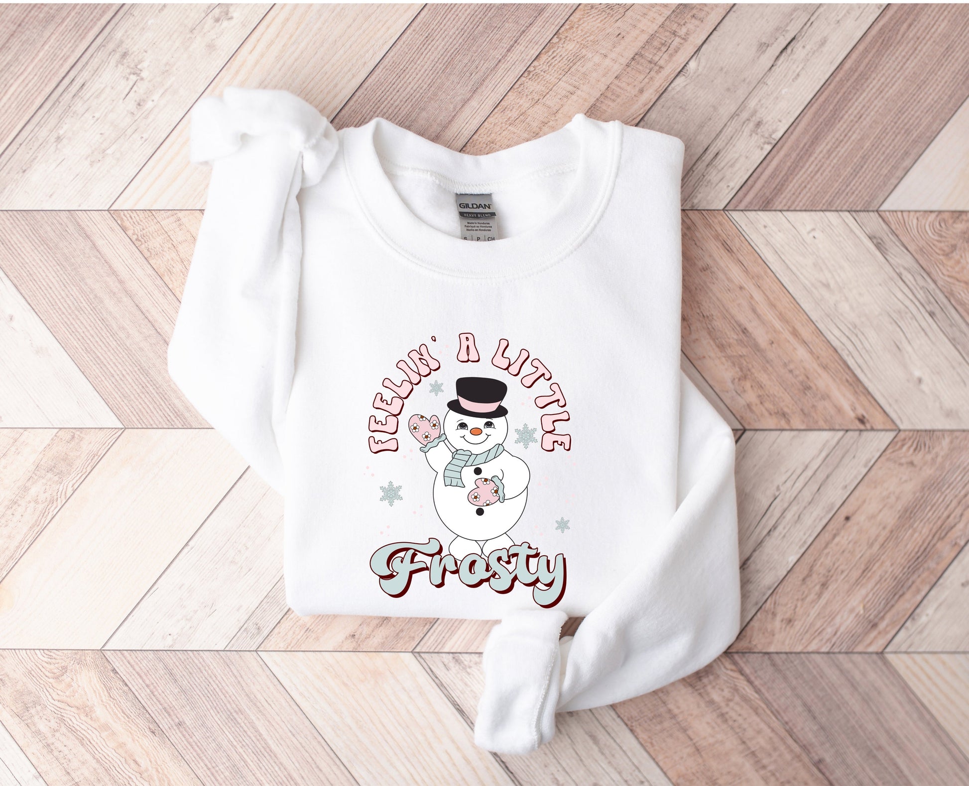 Wholesale Feelin Frosty Graphic Tee - Pink Sweatshirt