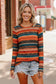 Keep Me Guessing Teal Herringbone Long Sleeve