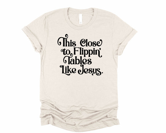 Wholesale flippin Tables Graphic Tee - Sand