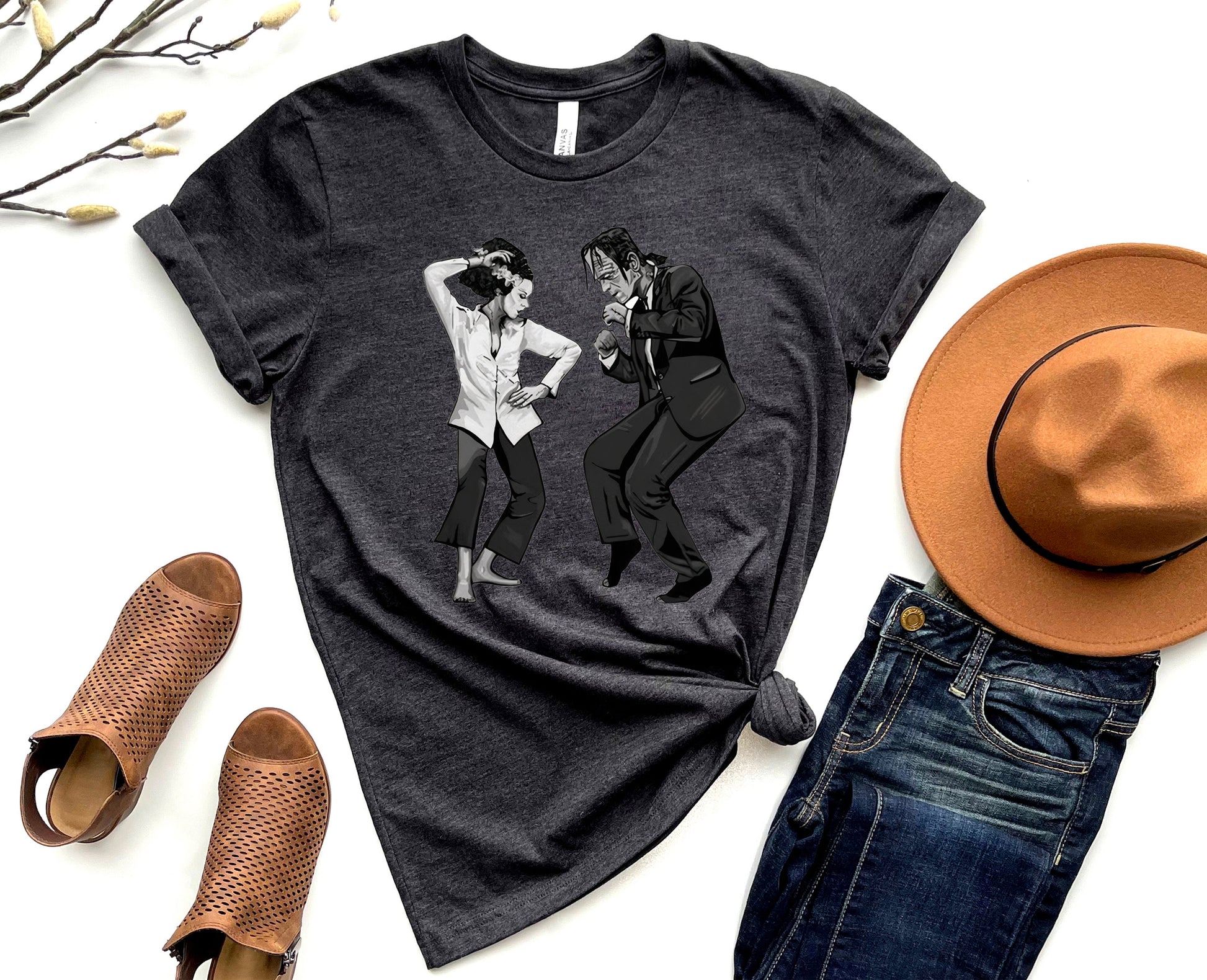 Wholesale Franken Dance Graphic Tee - White Tee