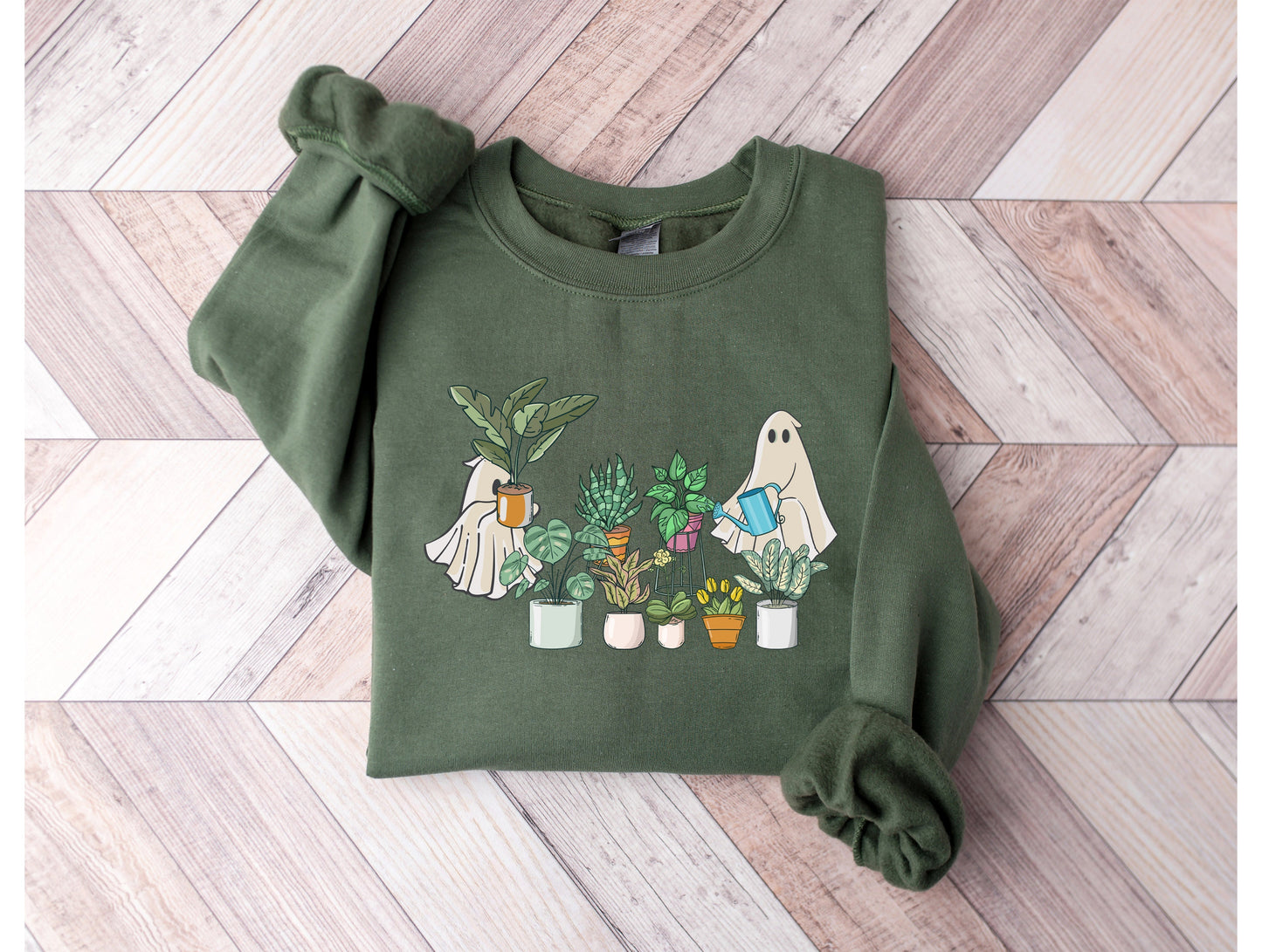 Wholesale Ghost Plant Lady Graphic Tee - Tan Tee