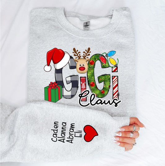 Wholesale Custom Claus Designs - White Sweatshirt