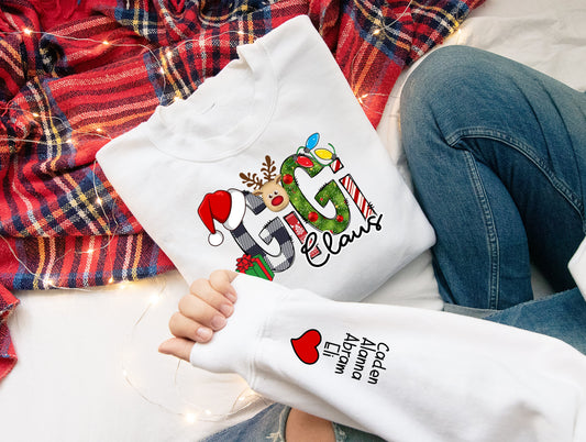 Wholesale Custom Claus Designs - Grey Sweatshirt