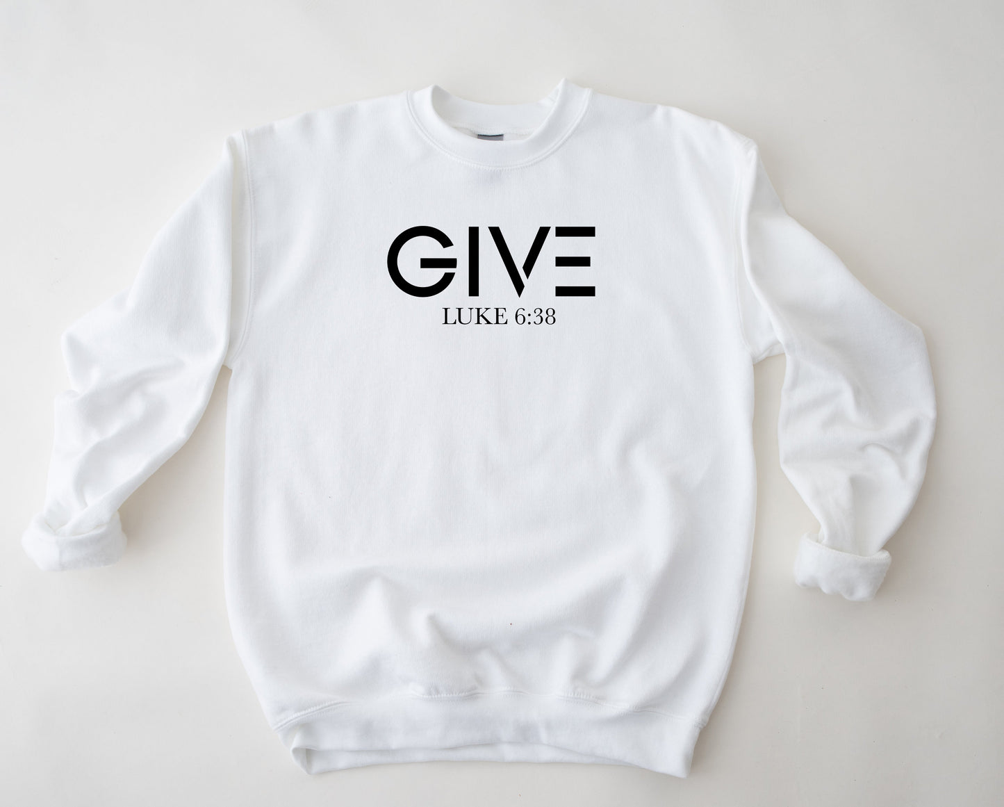 Wholesale Give Graphic Tee - White Sweatshirt