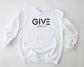 Wholesale Give Graphic Tee - White Sweatshirt