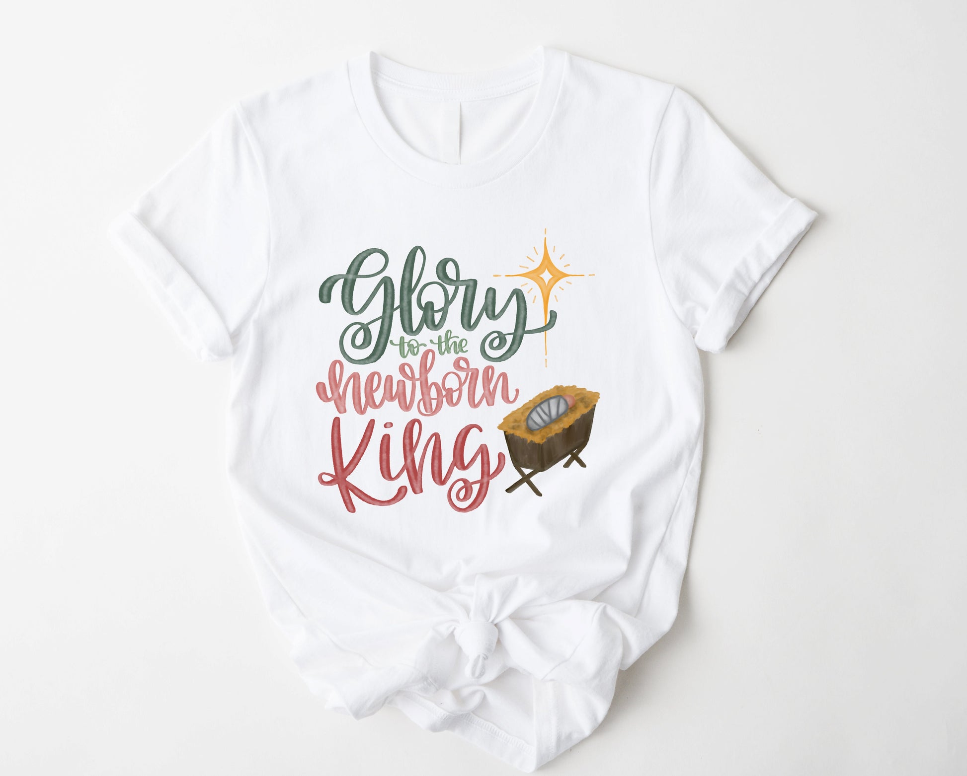 Wholesale Glory to the Newborn King Graphic Tee - Grey Sweatshirt