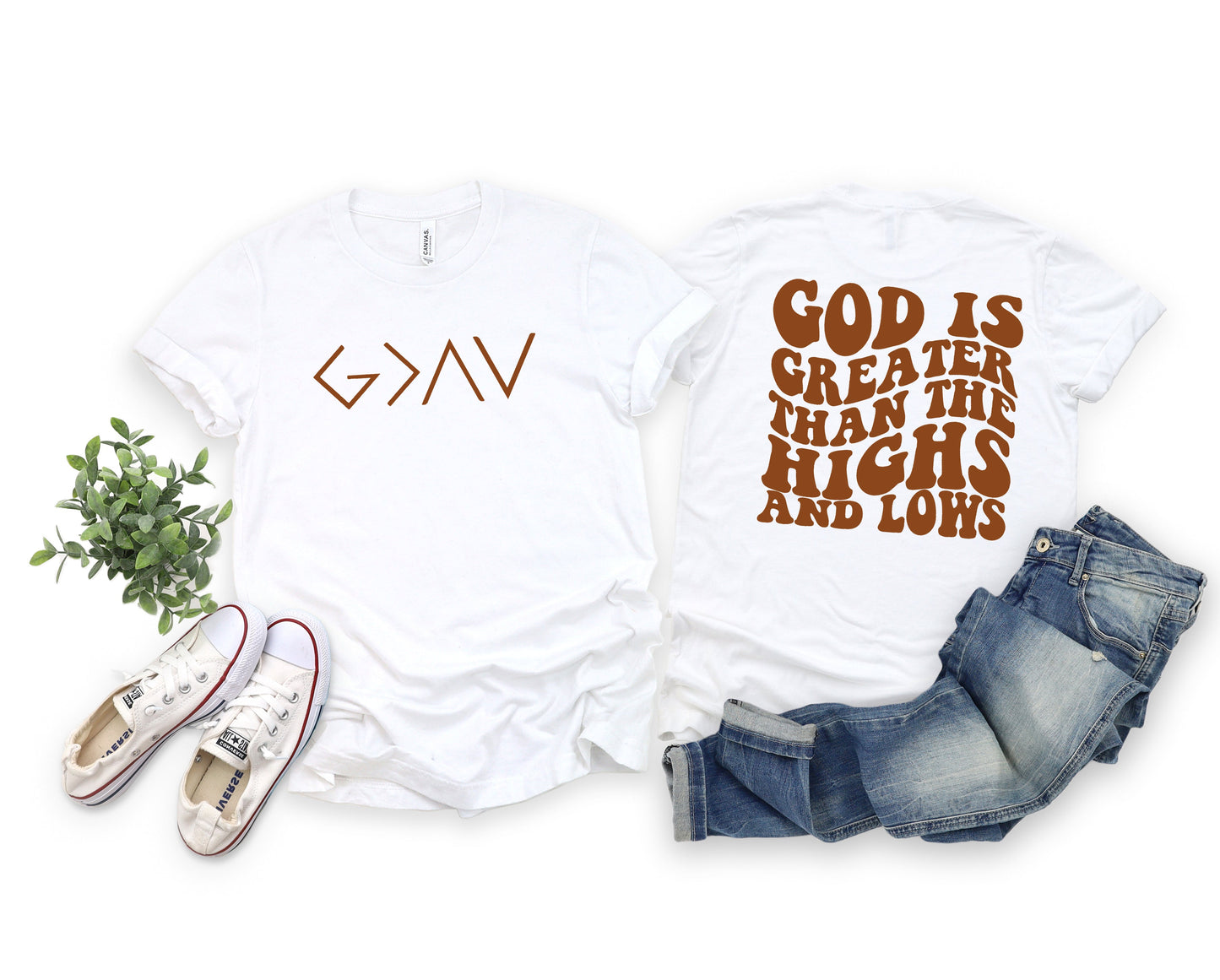 Wholesale God Is Graphic Tee - White Tee
