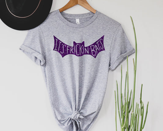 Wholesale It's Frickin Bats Graphic Tee - Grey