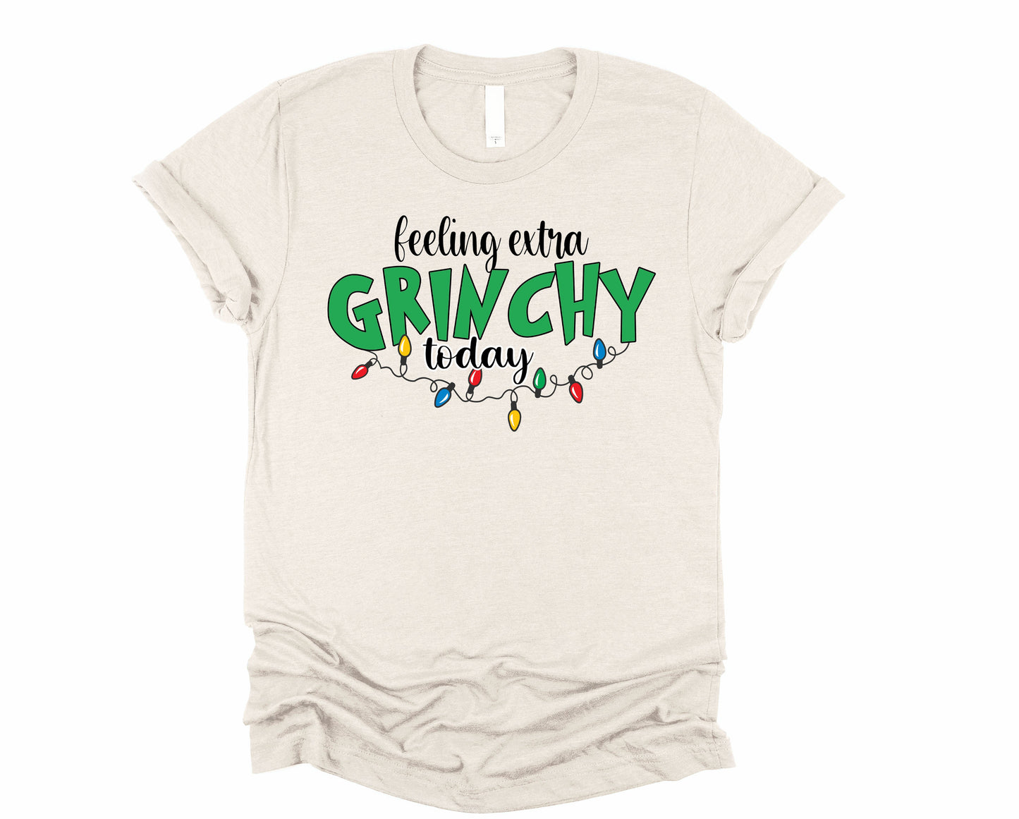 Wholesale Grinchy Graphic Tee - Grey Long Sleeve