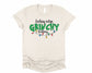 Wholesale Grinchy Graphic Tee - Grey Long Sleeve
