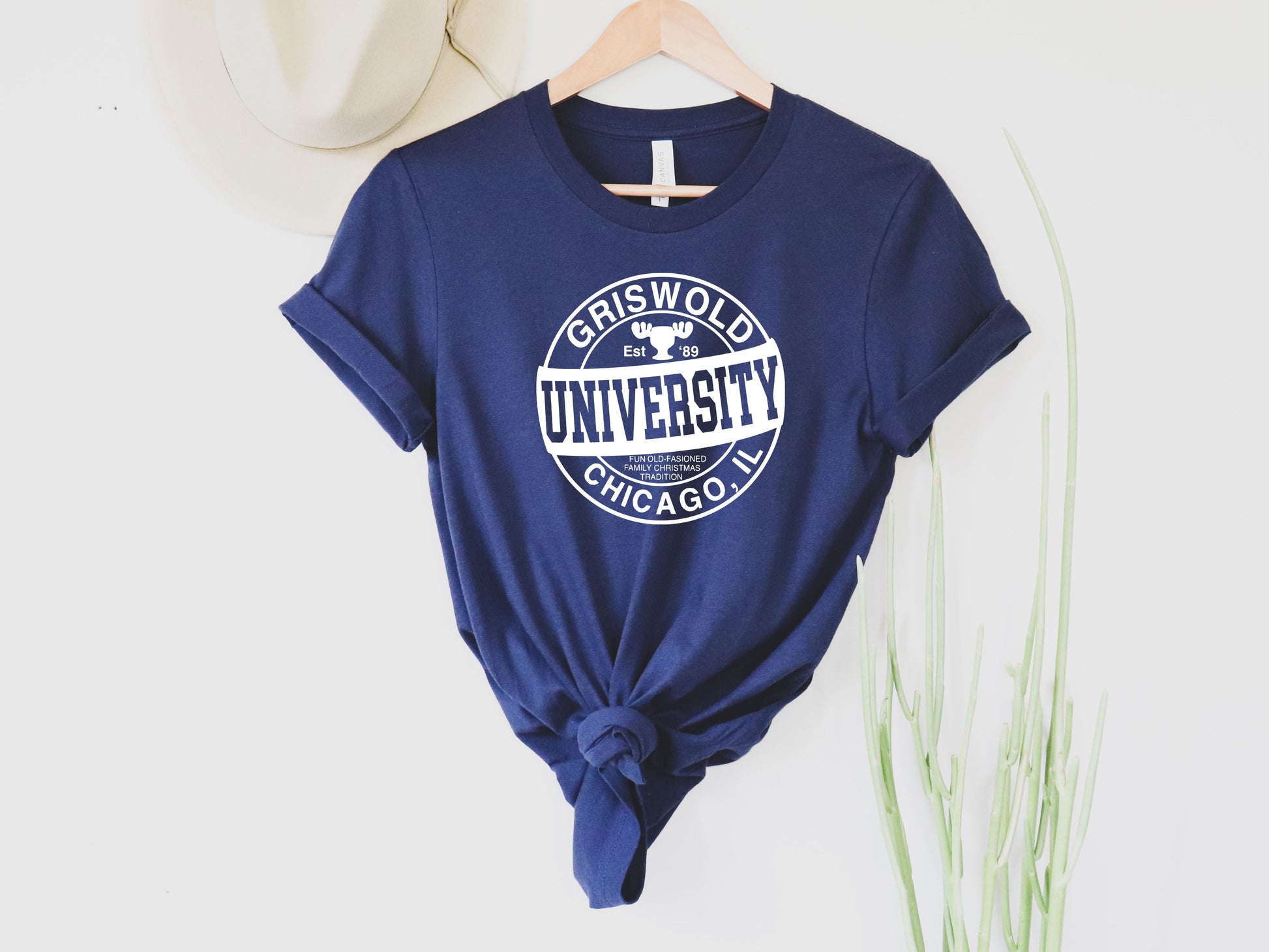 Wholesale Christmas University Graphic Tee - Red
