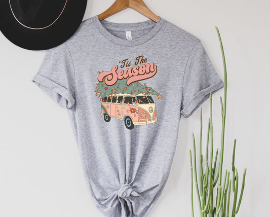 Wholesale Groovy Tis the Season Graphic Tee - Mint