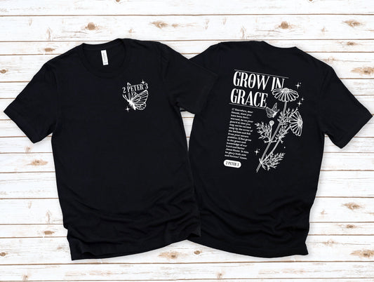Wholesale Grow in Grace Graphic Tee - Aqua