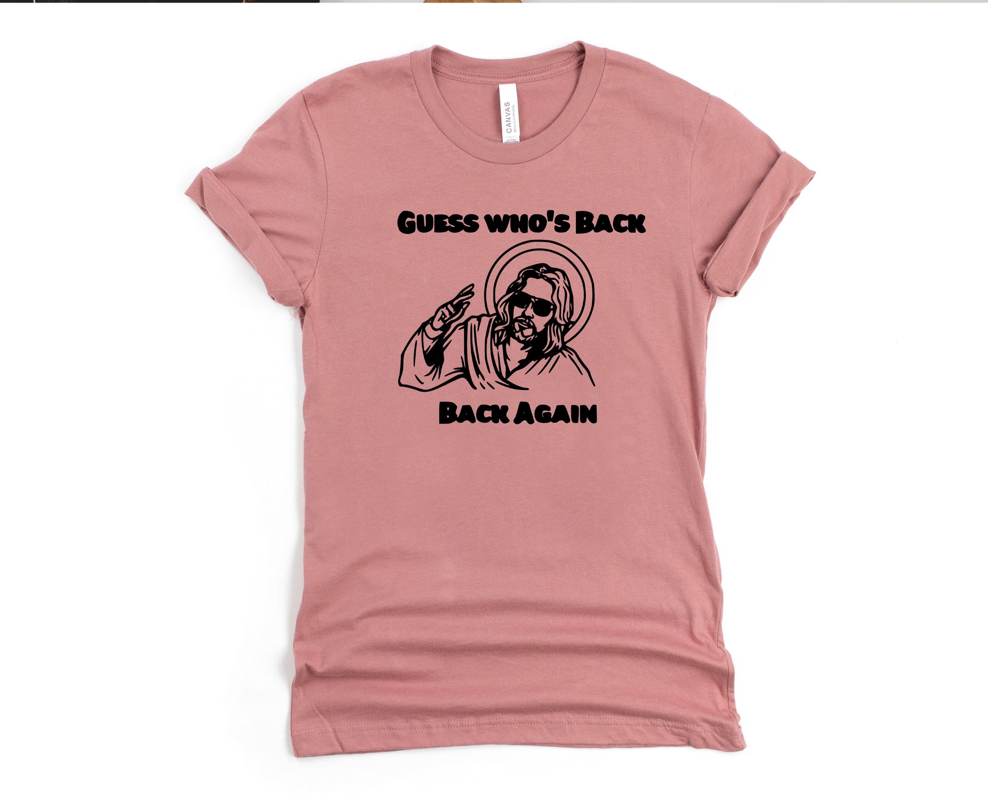 Wholesale Guess Who's Back Graphic Tee - Mauve