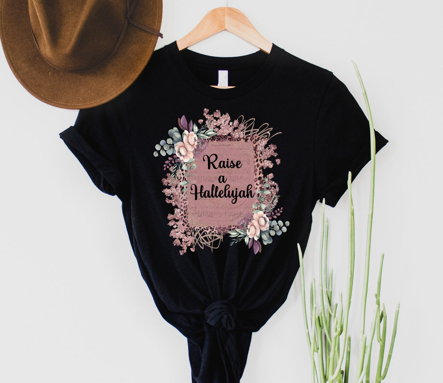 Wholesale Raise a Hallelujah Graphic Tee - Black