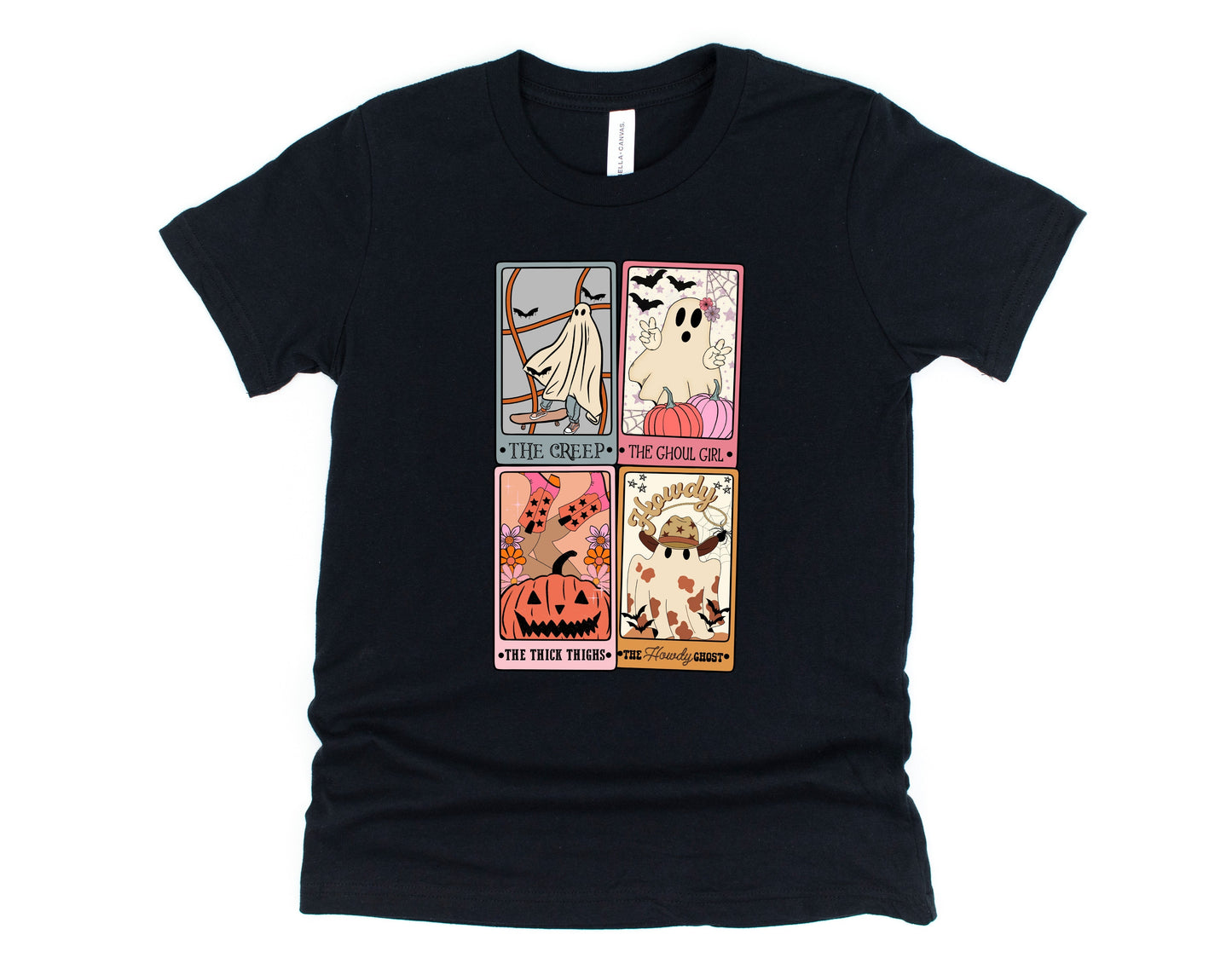 Wholesale Halloween Tarot Cards Graphic Tee - Burnt Orange