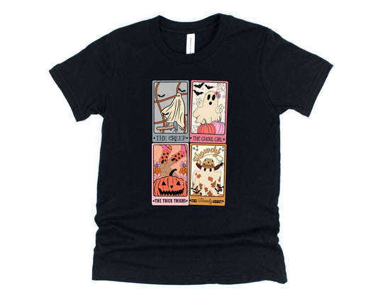 Wholesale Halloween Tarot Cards Graphic Tee - Burnt Orange