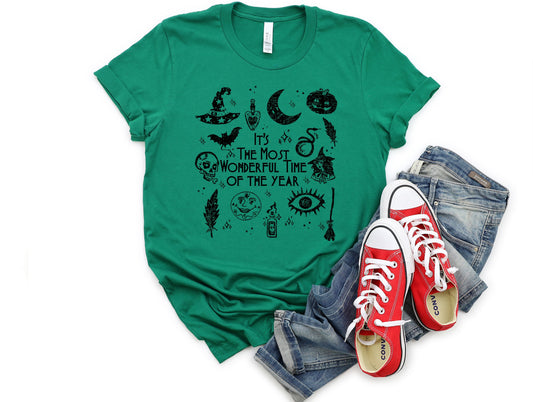 Wholesale Halloween Most Wonderful Graphic Tee - Burnt Orange